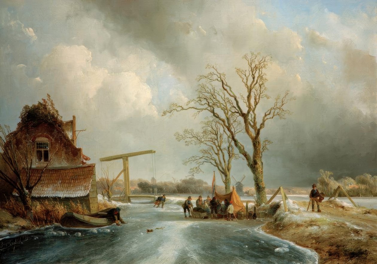Zima v Holandsku od Johan Barthold Jongkind