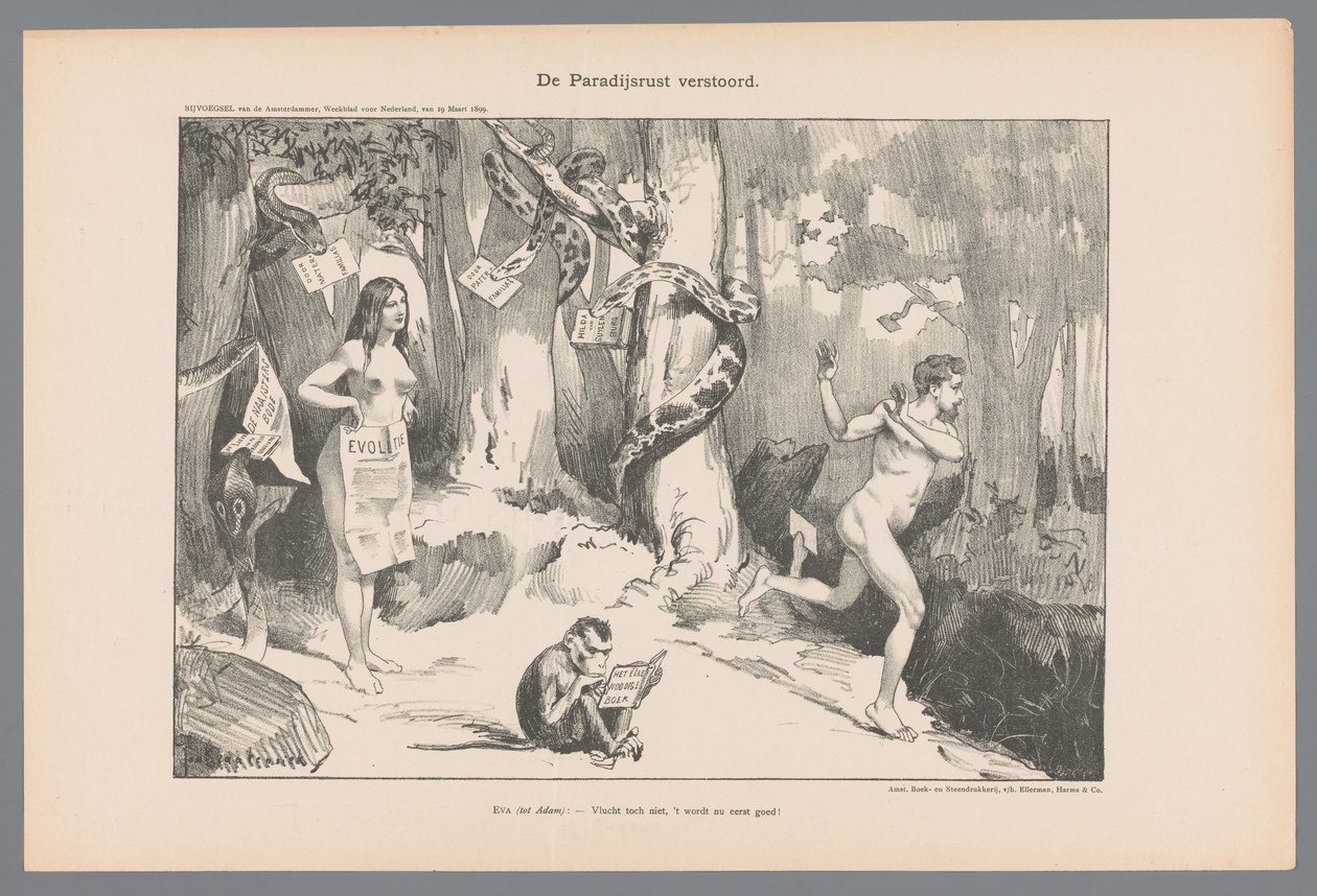 The Peace of Paradise narušen (název na objektu) od Johan Braakensiek
