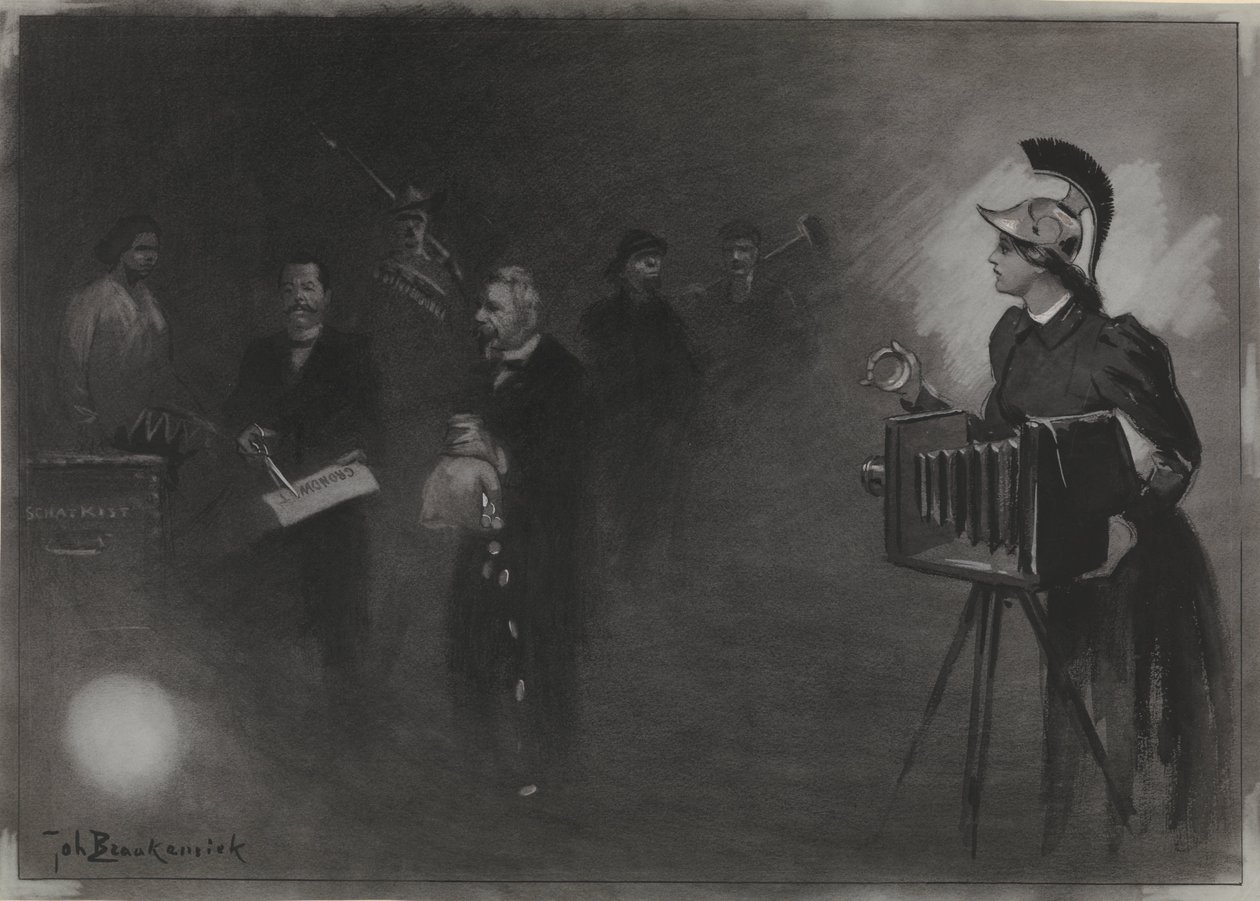Návrh pro ilustraci v De Amsterdammer: The Speech from the Throne, 24. září. 1905 od Johan Braakensiek