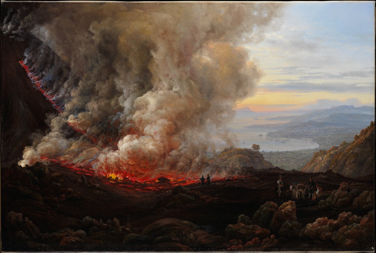 Erupce Vesuvu od Johan Christian Dahl