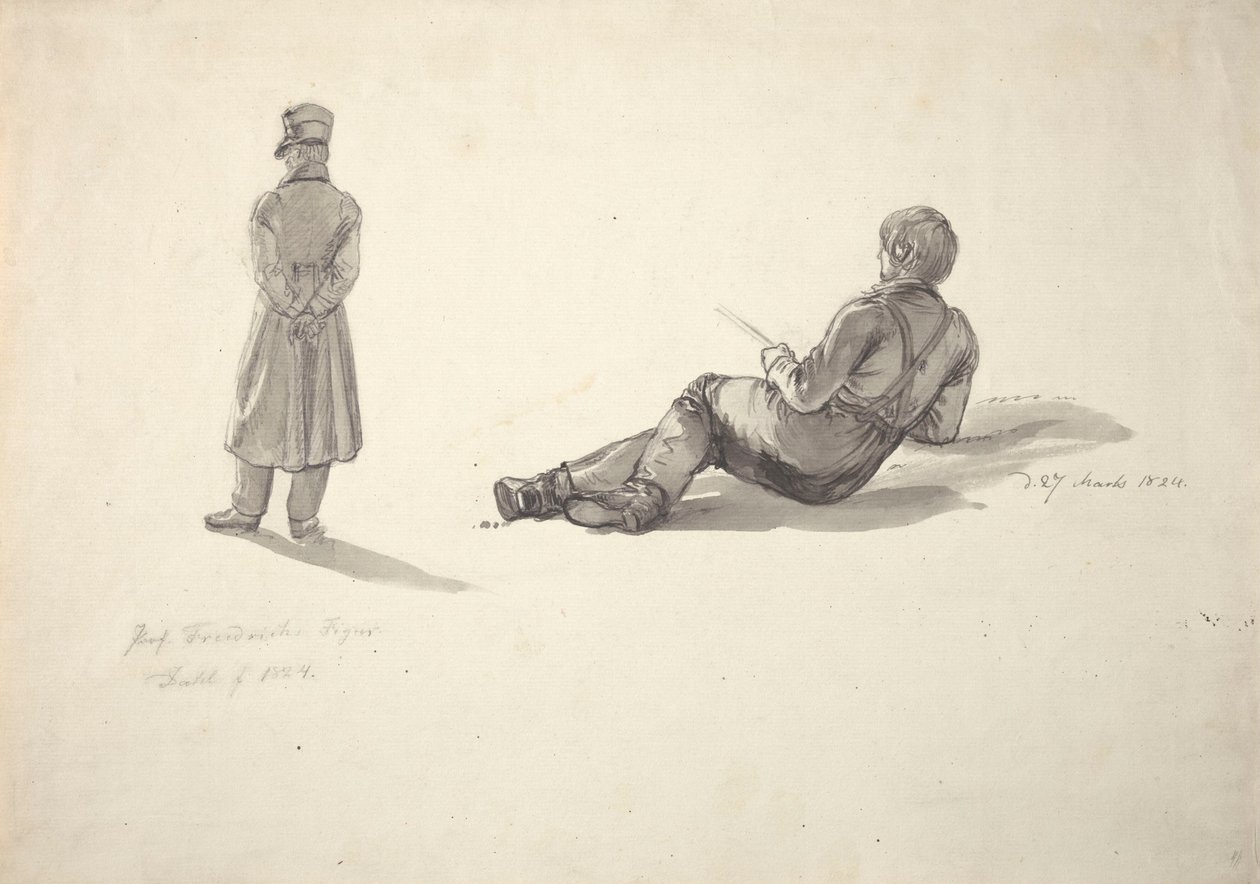 Caspar David Friedrich; rybář od Johan Christian Dahl