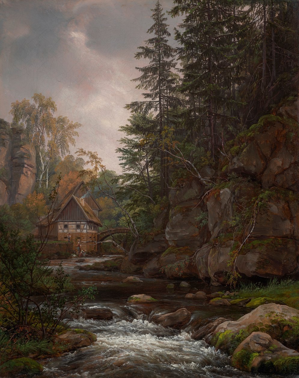 Lochmühle v údolí Liebethal od Johan Christian Dahl