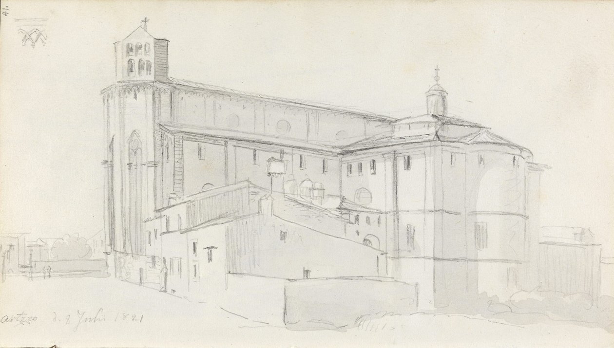 Katedrála, Arezzo od Johan Christian Dahl