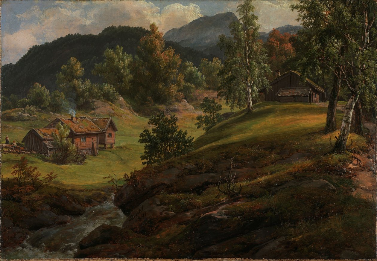 Statek v Lyseklosteru od Johan Christian Dahl