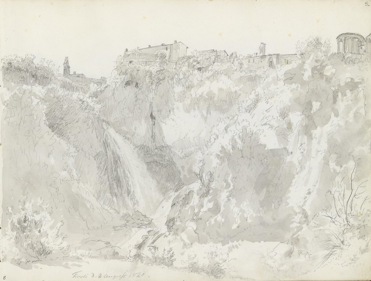 Vodopád, Tivoli od Johan Christian Dahl