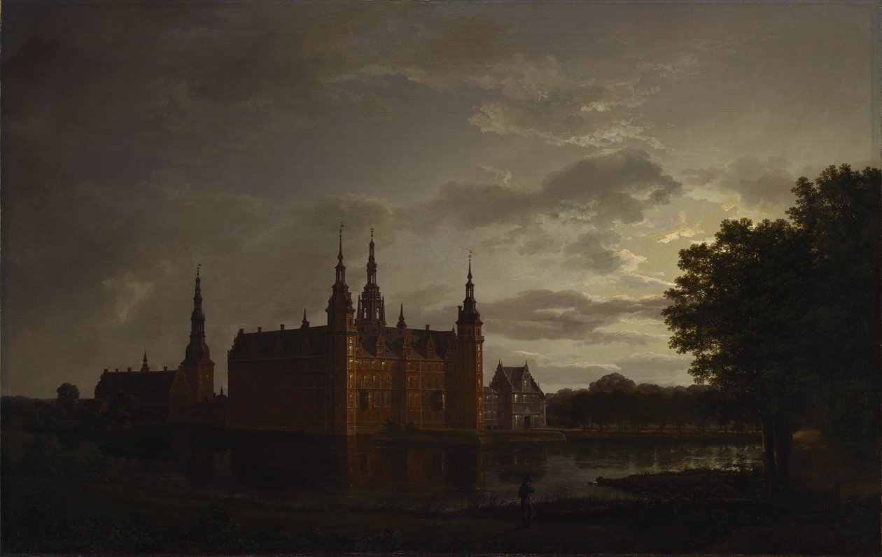 Hrad Frederiksborg od Johan Christian Dahl
