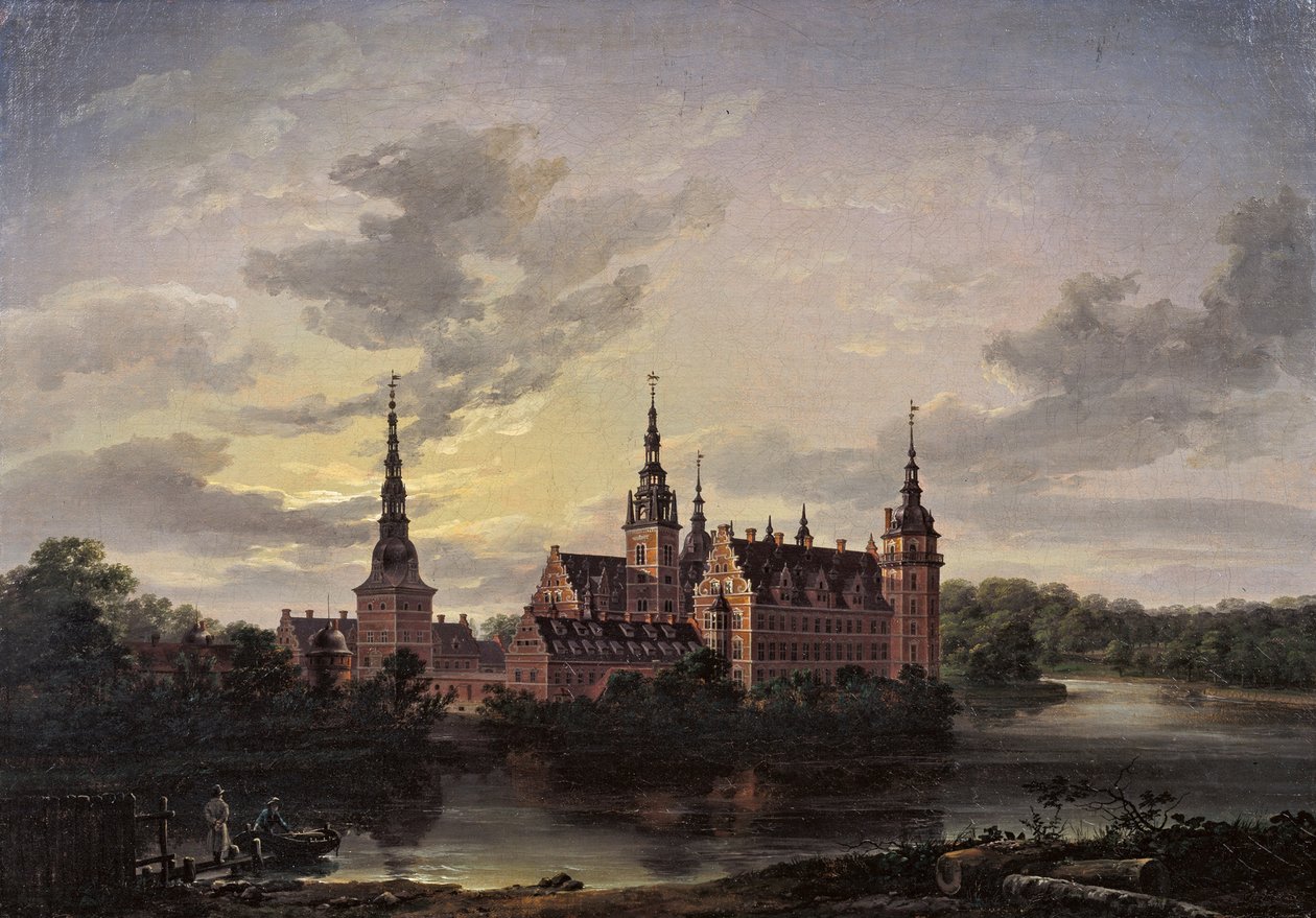 Frederiksborg Slot za měsíčního svitu, 1817. od Johan Christian Dahl