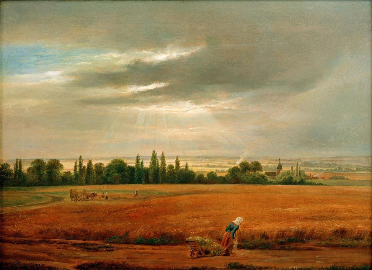 Obilná pole poblíž Drážďan od Johan Christian Dahl