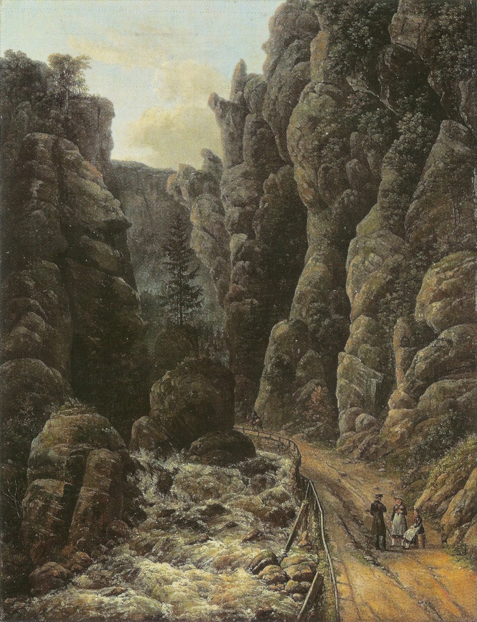 Soutěska v Saském Švýcarsku od Johan Christian Dahl