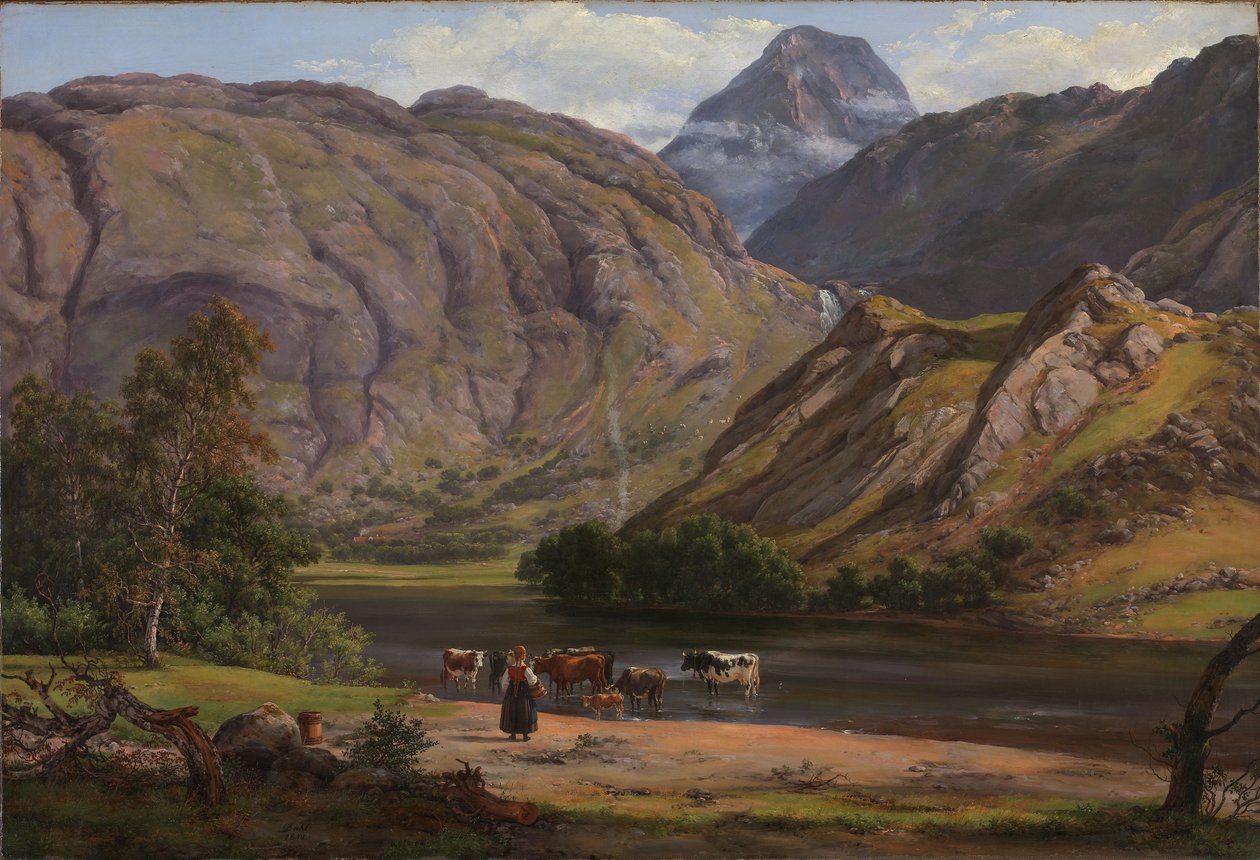 Isdalen u Svartediket poblíž Bergenu od Johan Christian Dahl