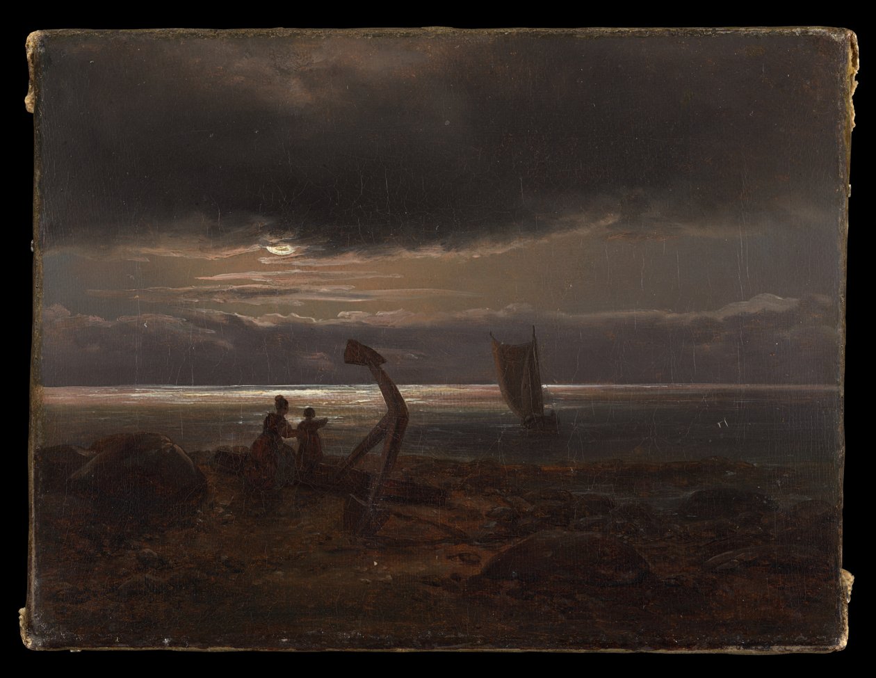 Matka s dítětem u moře od Johan Christian Dahl