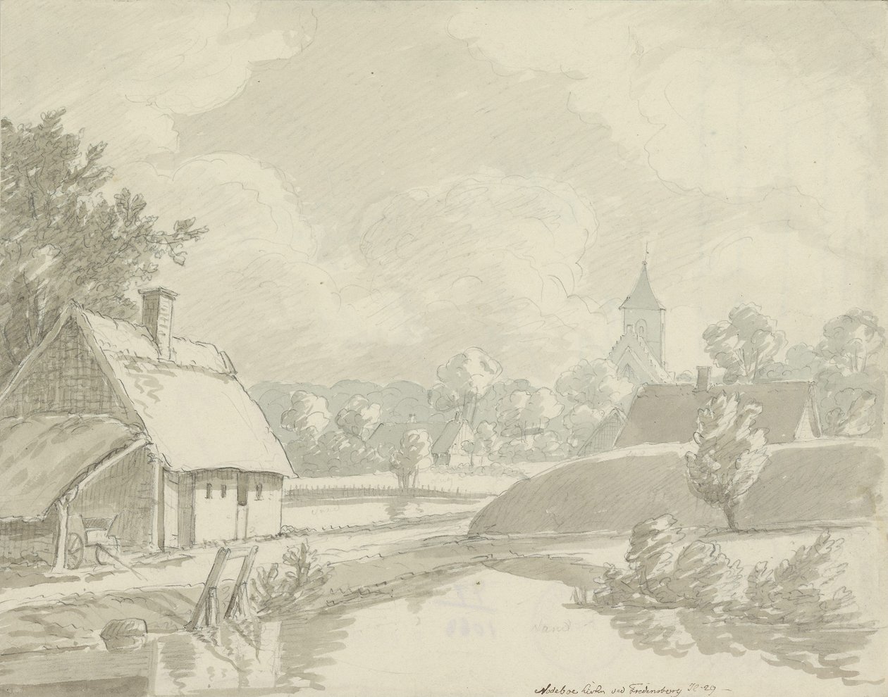 Kostel v Nødebo u Fredensborgu od Johan Christian Dahl