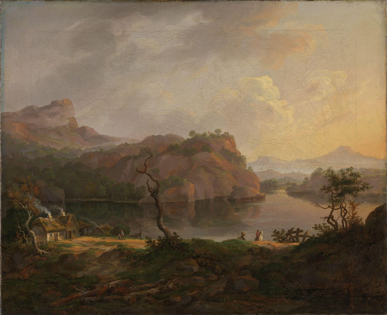 Severská krajina s mrtvým stromem od Johan Christian Dahl