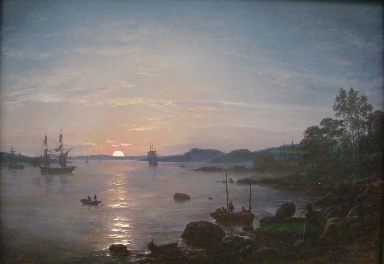 Norština:  Fjord na Holmestrandu Fjord na Holmestrandu od Johan Christian Dahl