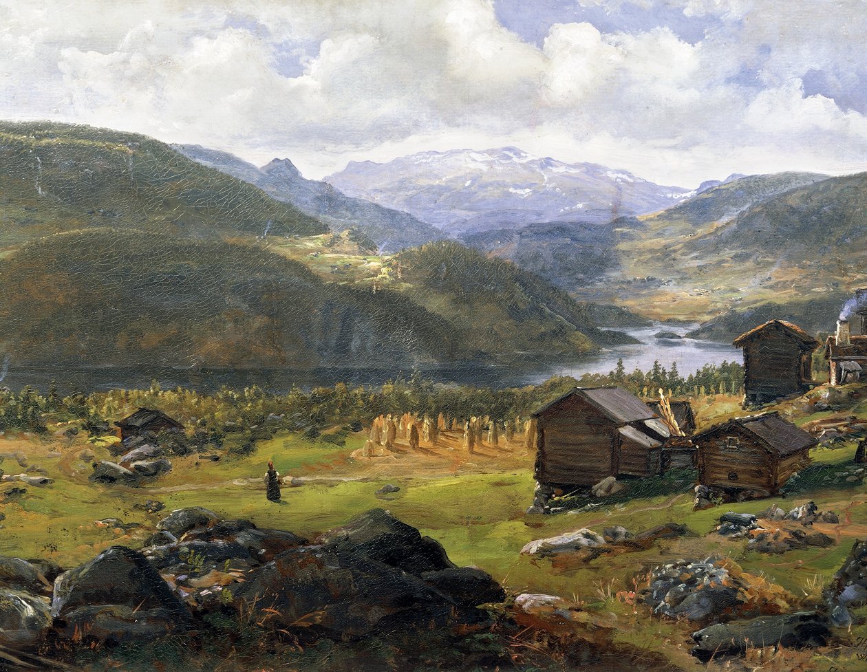 Norské údolí od Johana Christiana Clausena Dahla (1788-1857), Norsko 19. stol od Johan Christian Dahl