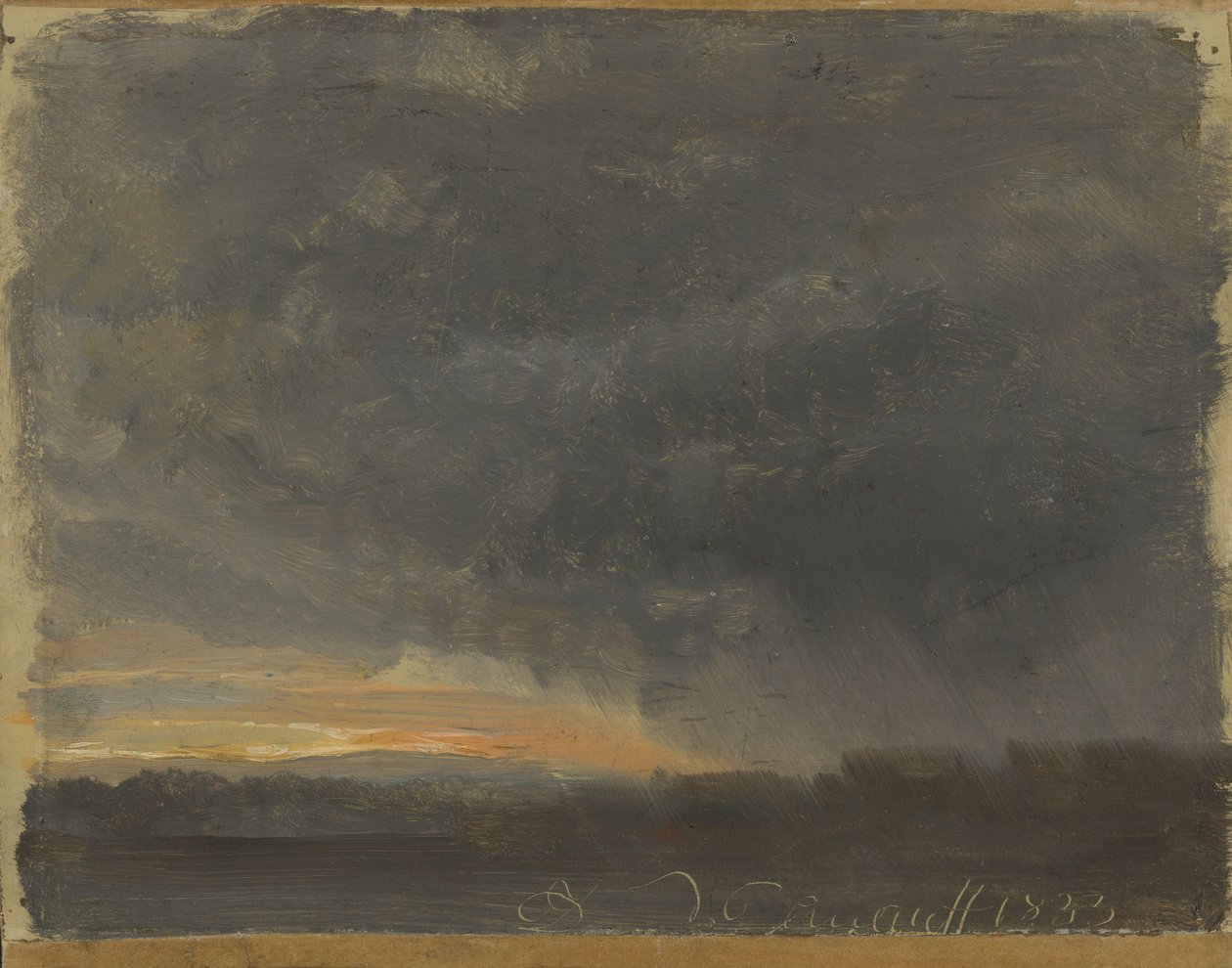 Bouřkové mraky s deštěm od Johan Christian Dahl