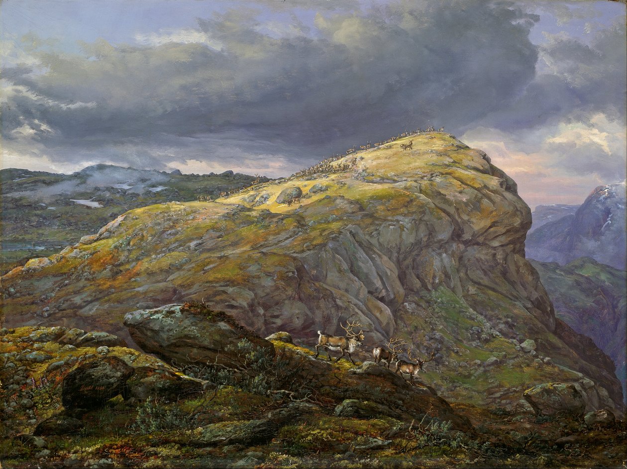 Stugunøset ve Filefjellu od Johan Christian Dahl
