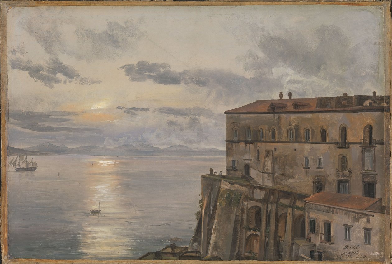 Kasárna v Pizzofalcone, Neapol od Johan Christian Dahl