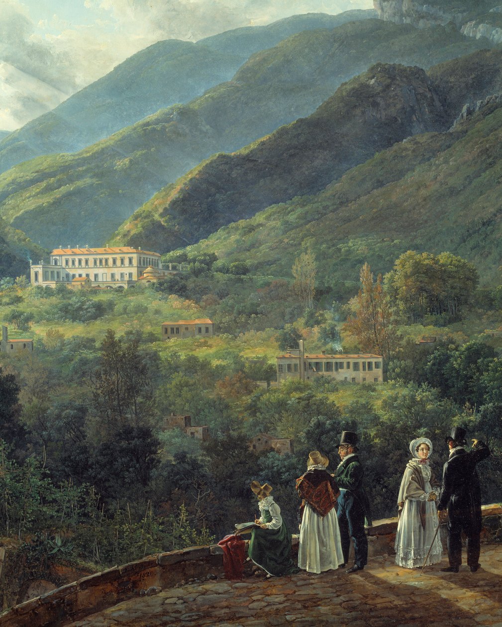 Dánský soud před kasinem Reale. Obraz od Johana Dahla (1788-1857) od Johan Christian Dahl