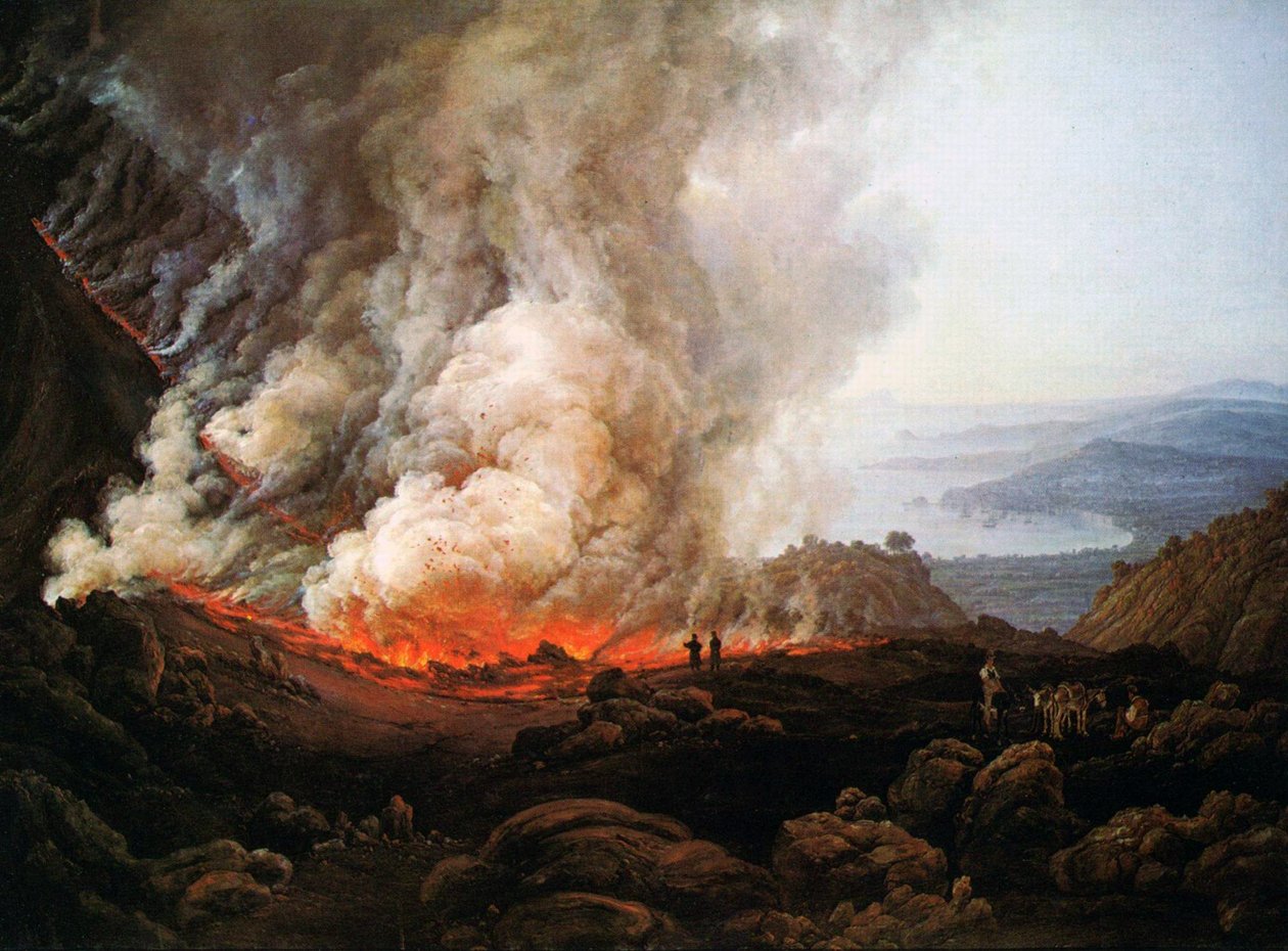 Výbuch Vesuvu v prosinci 1820 od Johan Christian Dahl