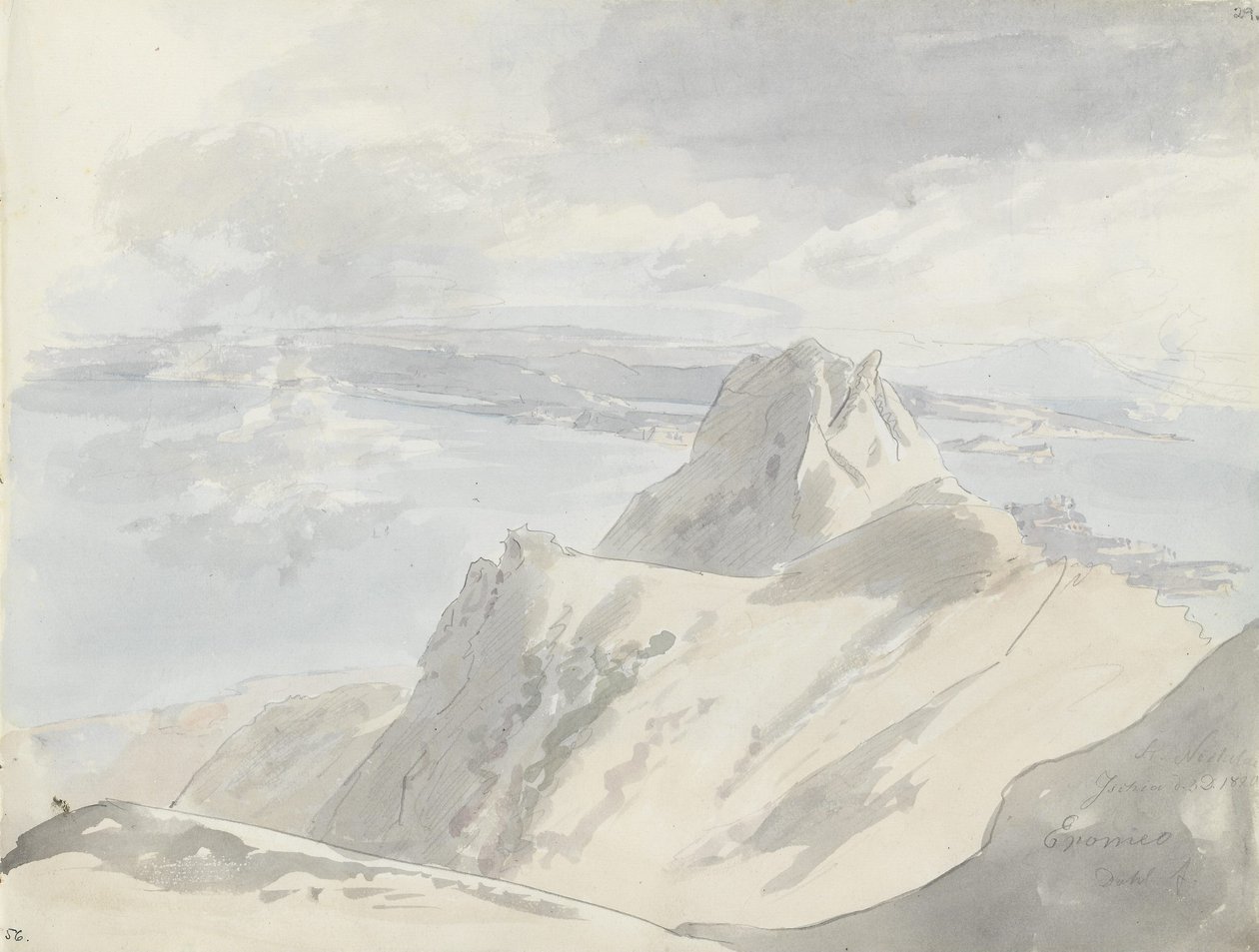 Pohled na Neapolský záliv z Monte Epomeo na Ischii od Johan Christian Dahl