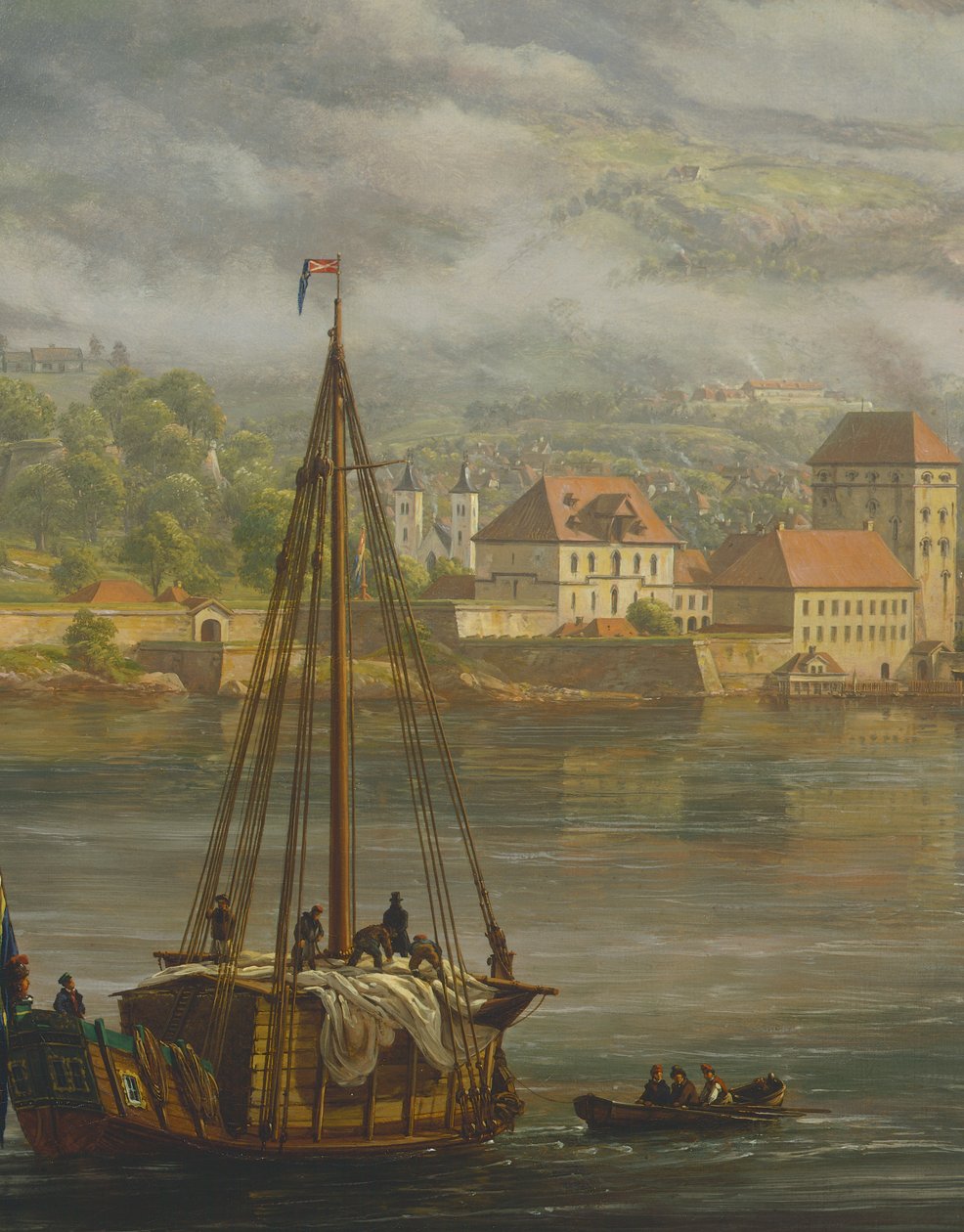 Pohled na Bergen od Johana Christiana Clausena Dahla (1788-1857), Norsko 19. od Johan Christian Dahl