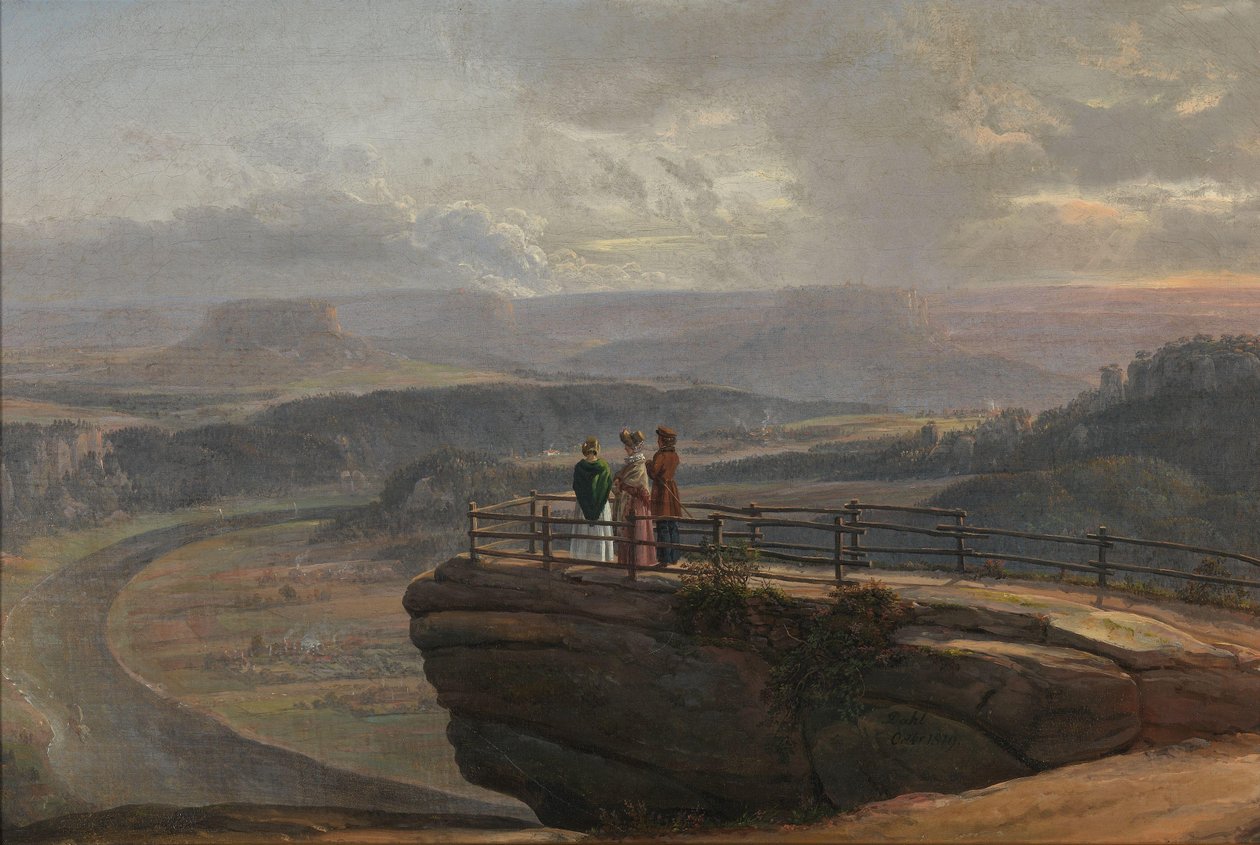 Pohled z Bastei od Johan Christian Dahl
