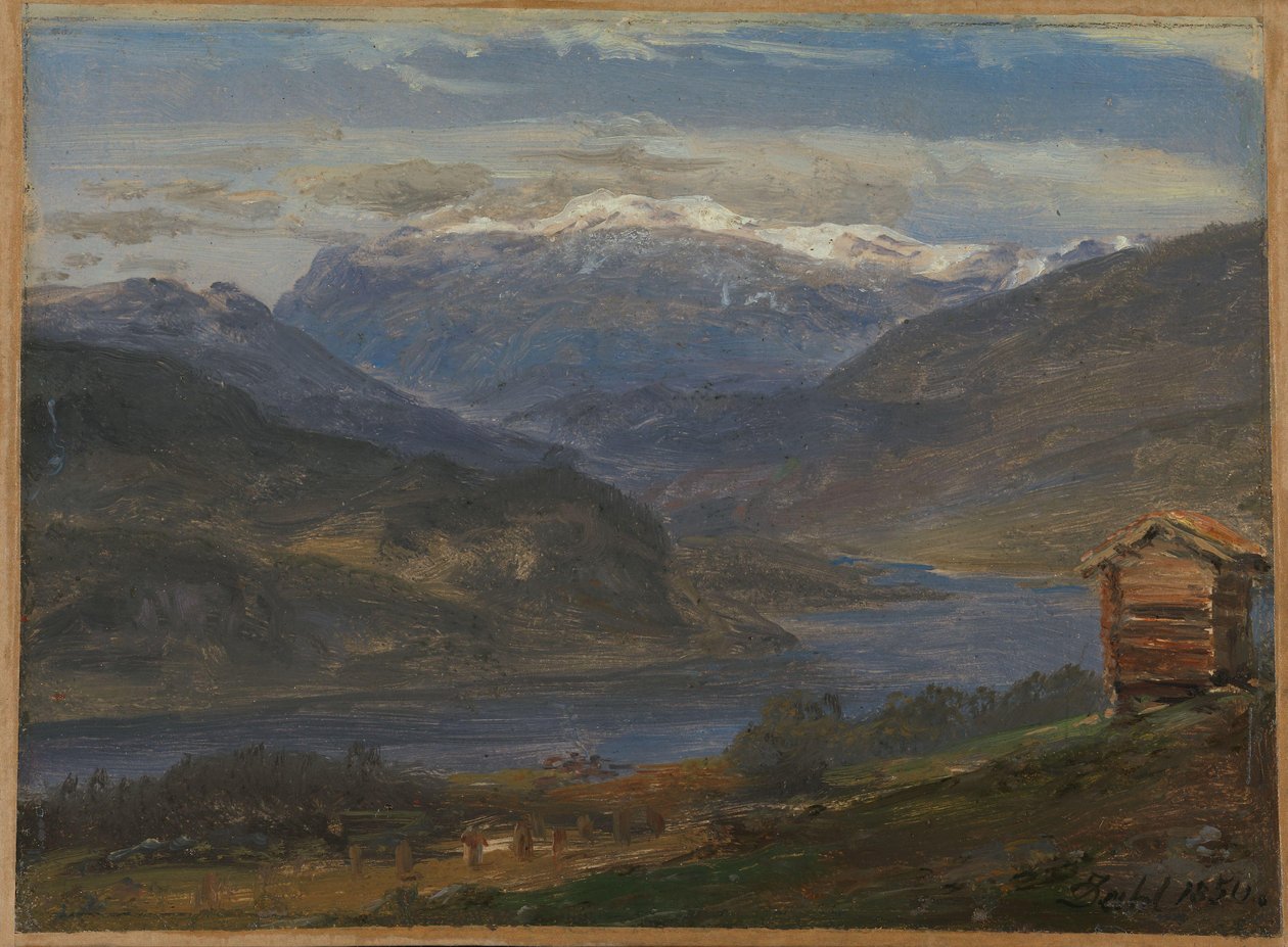 Pohled na Hjelle ve Valdres od Johan Christian Dahl
