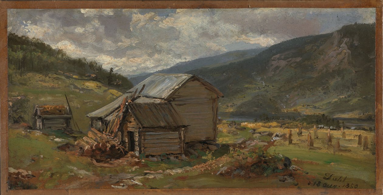 Pohled na Hjelle ve Valdresu od Johan Christian Dahl