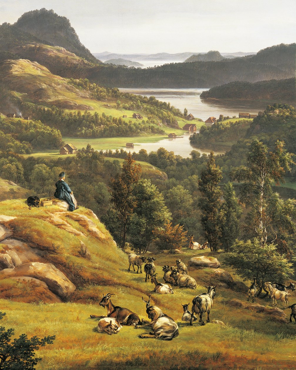Pohled na Lysenkloster u Bergenu od Johana Christiana Clausena Dahla (1788-1857), Norsko 19. století Podrobnosti od Johan Christian Dahl