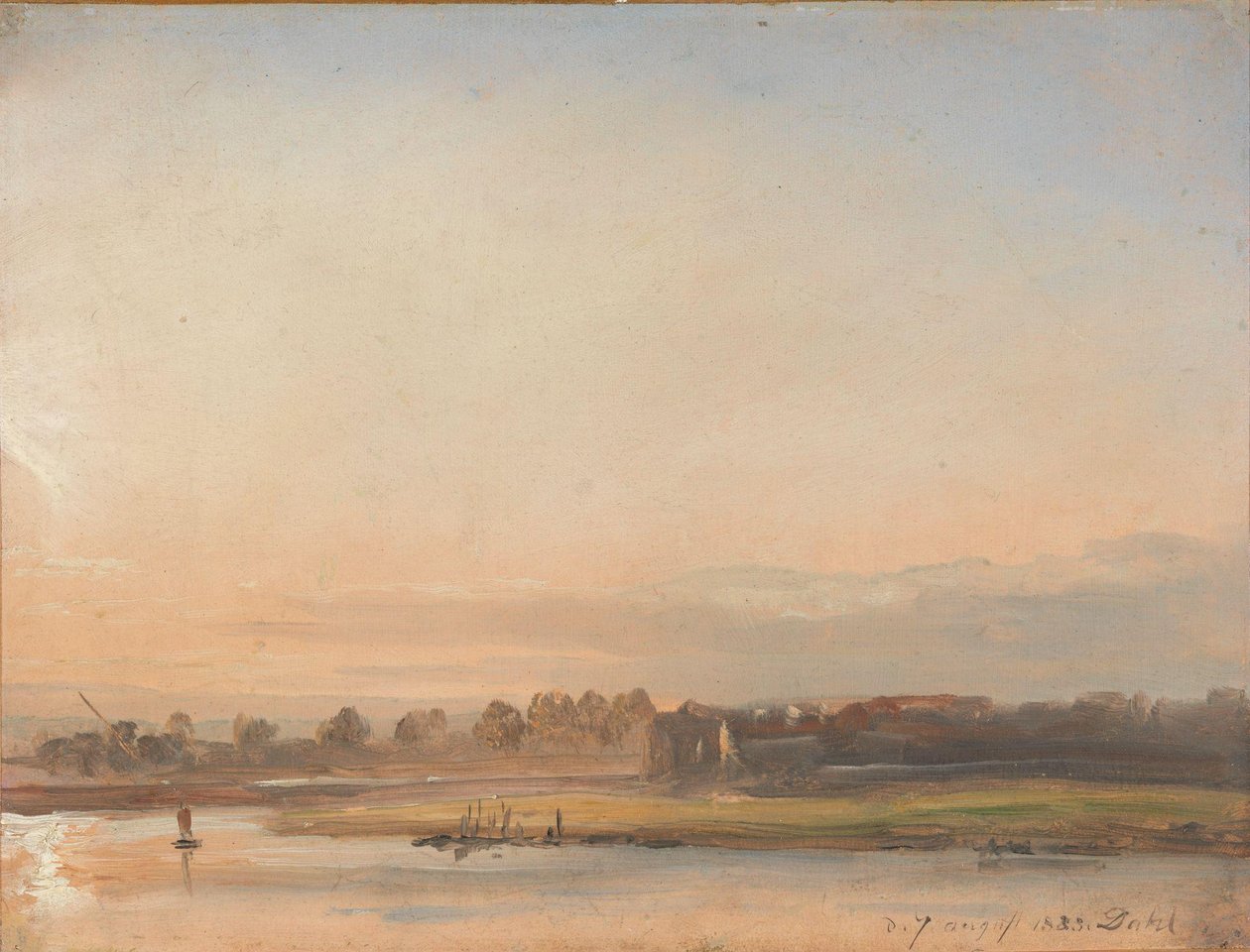 Pohled na Labe od Johan Christian Dahl