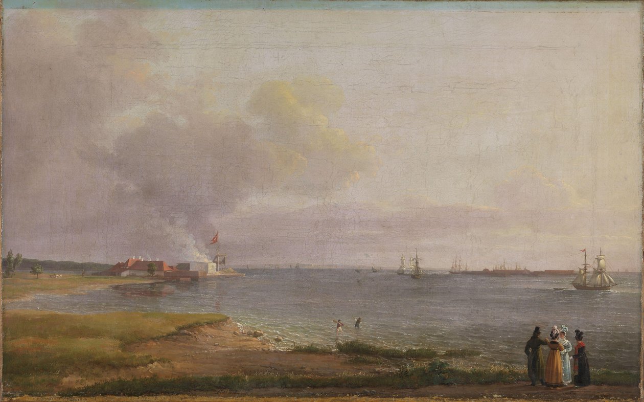 Pohled na Øresund u vápenky od Johan Christian Dahl