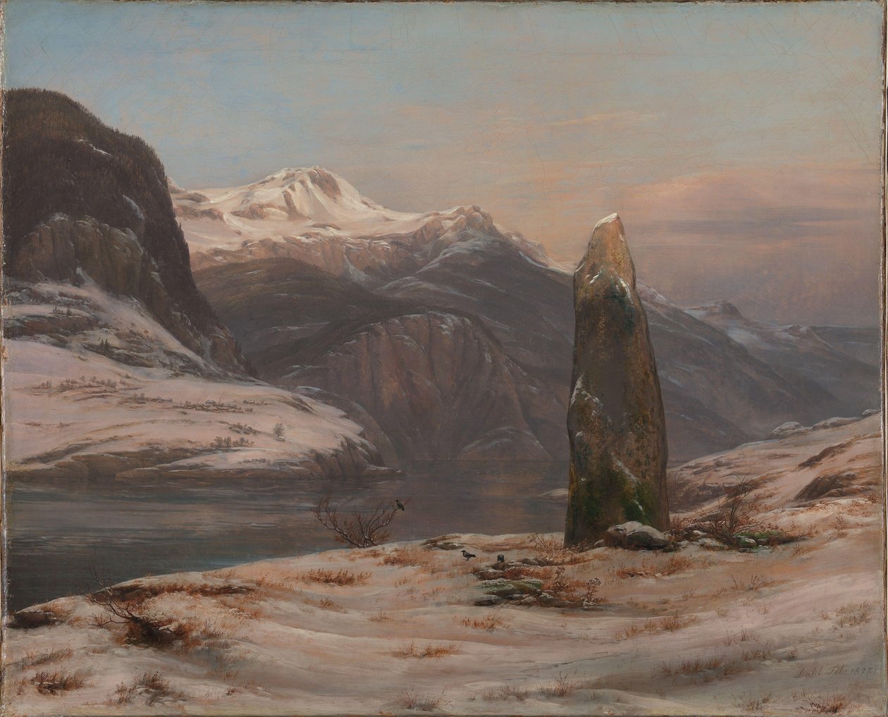 Zima v Sognefjordu od Johan Christian Dahl