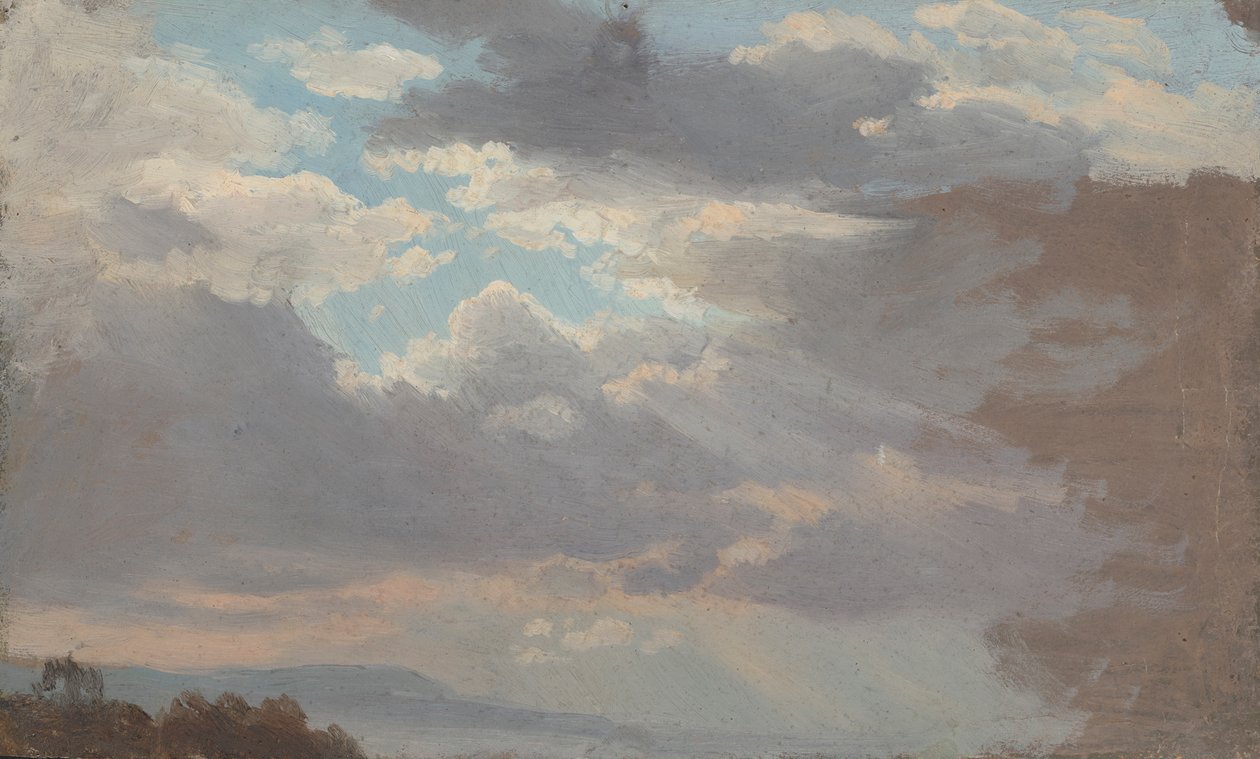 Studie mraků z okna ateliéru od Johan Christian Dahl