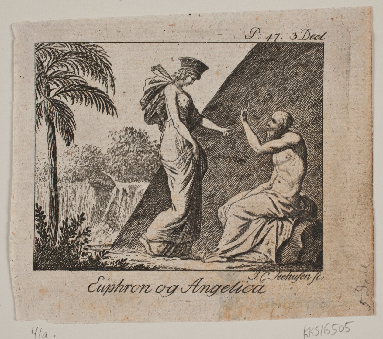 Viněta. Euphron a Angelica od Johan Christoph Seehusen