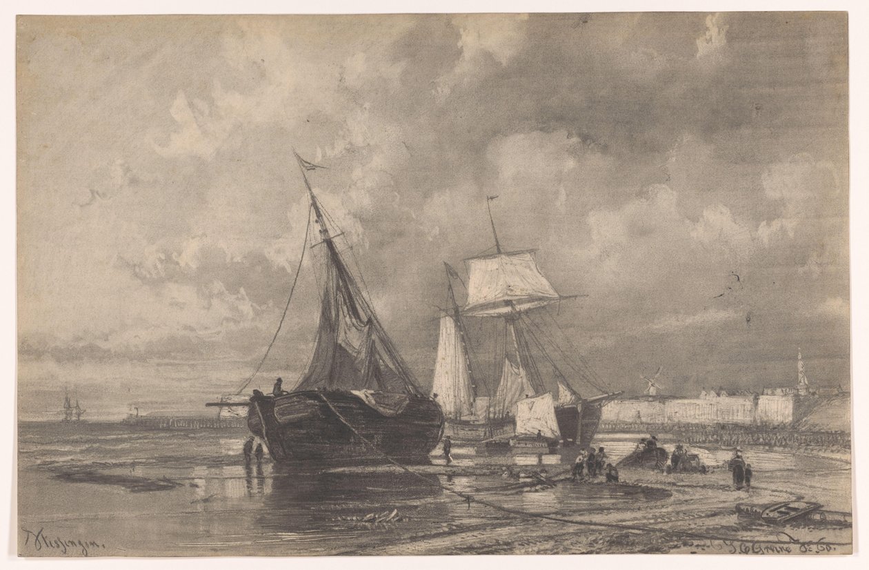 Vlissingen (původní název na objektu) od Johan Conrad Greive (signed by artist)