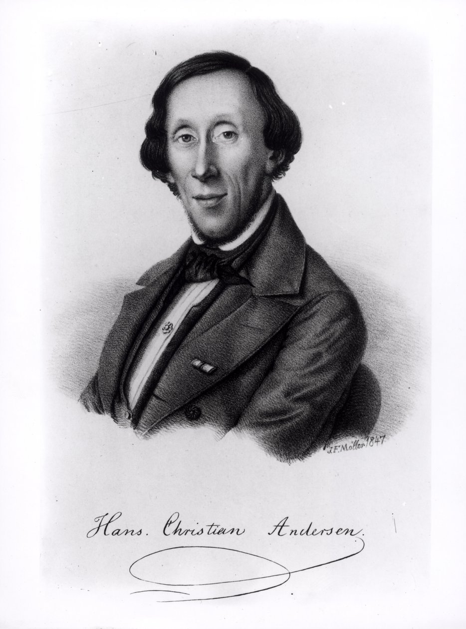Portrét Hanse Christiana Andersena (1805-1875) od Johan Frederick Moller