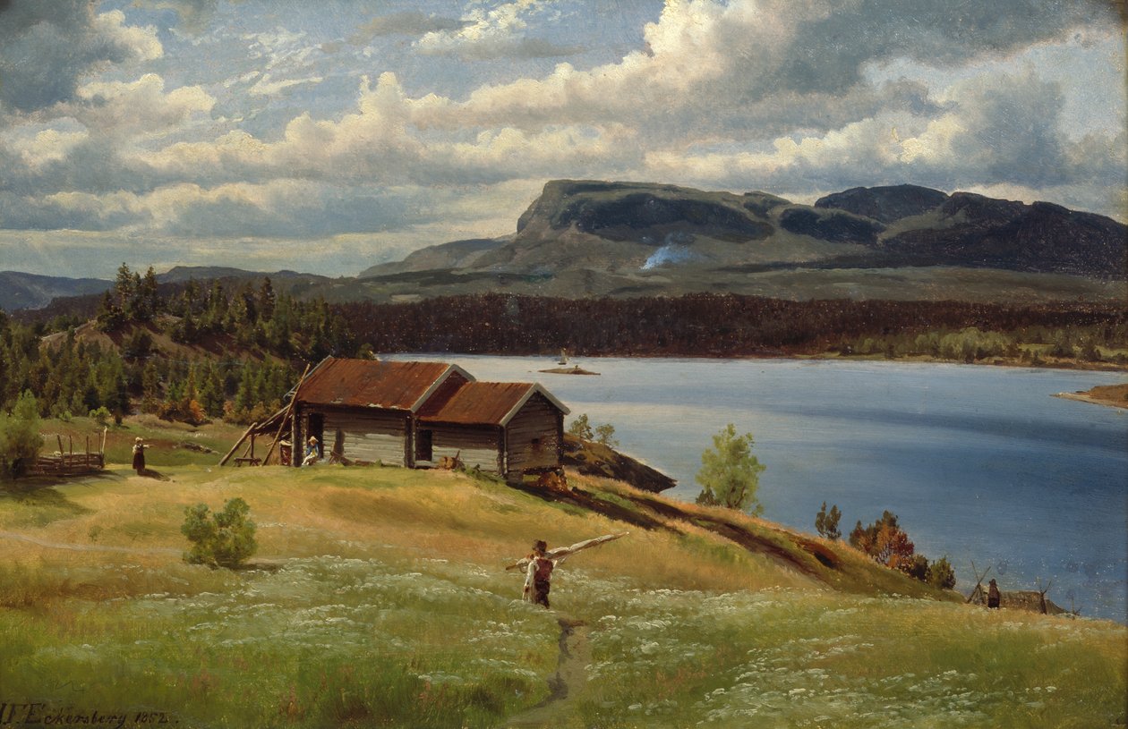 Malý statek s každodenním životem od Johan Fredrik Eckersberg