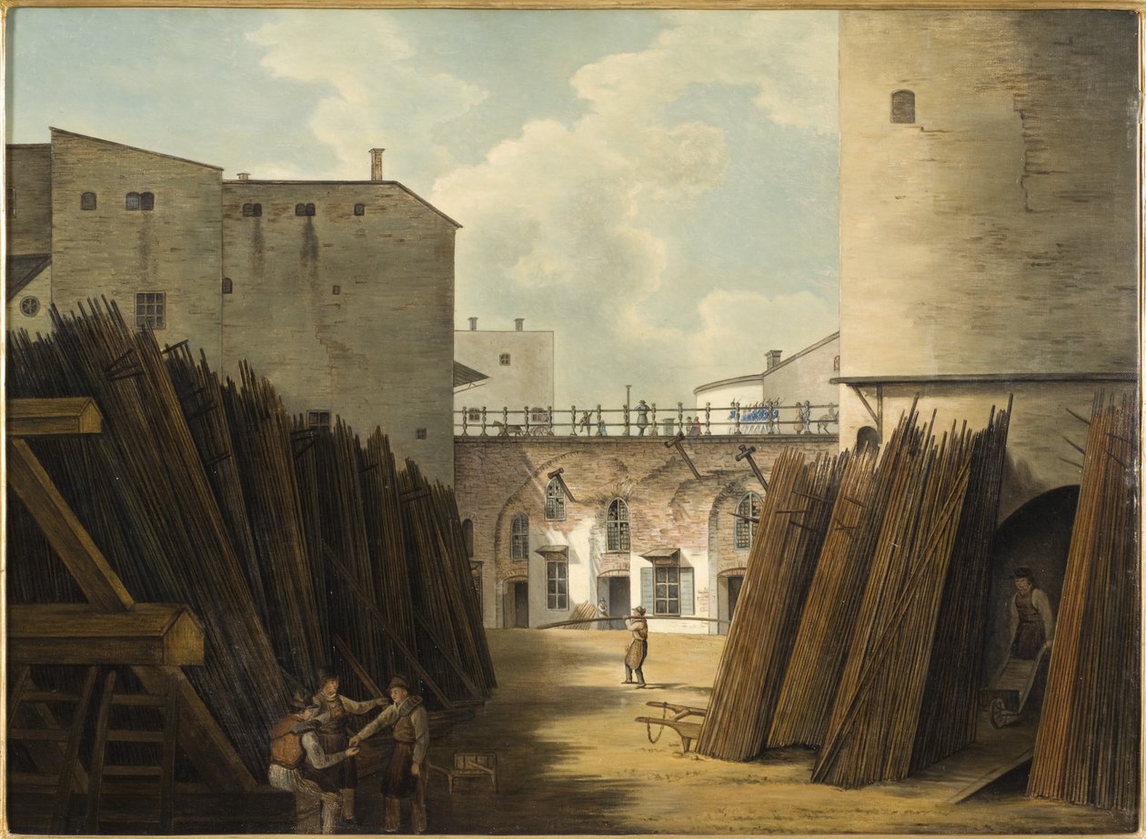 Staré železné váhy ve Slussen, Stockholm, c.1820-30 od Johan Fredrik Julin