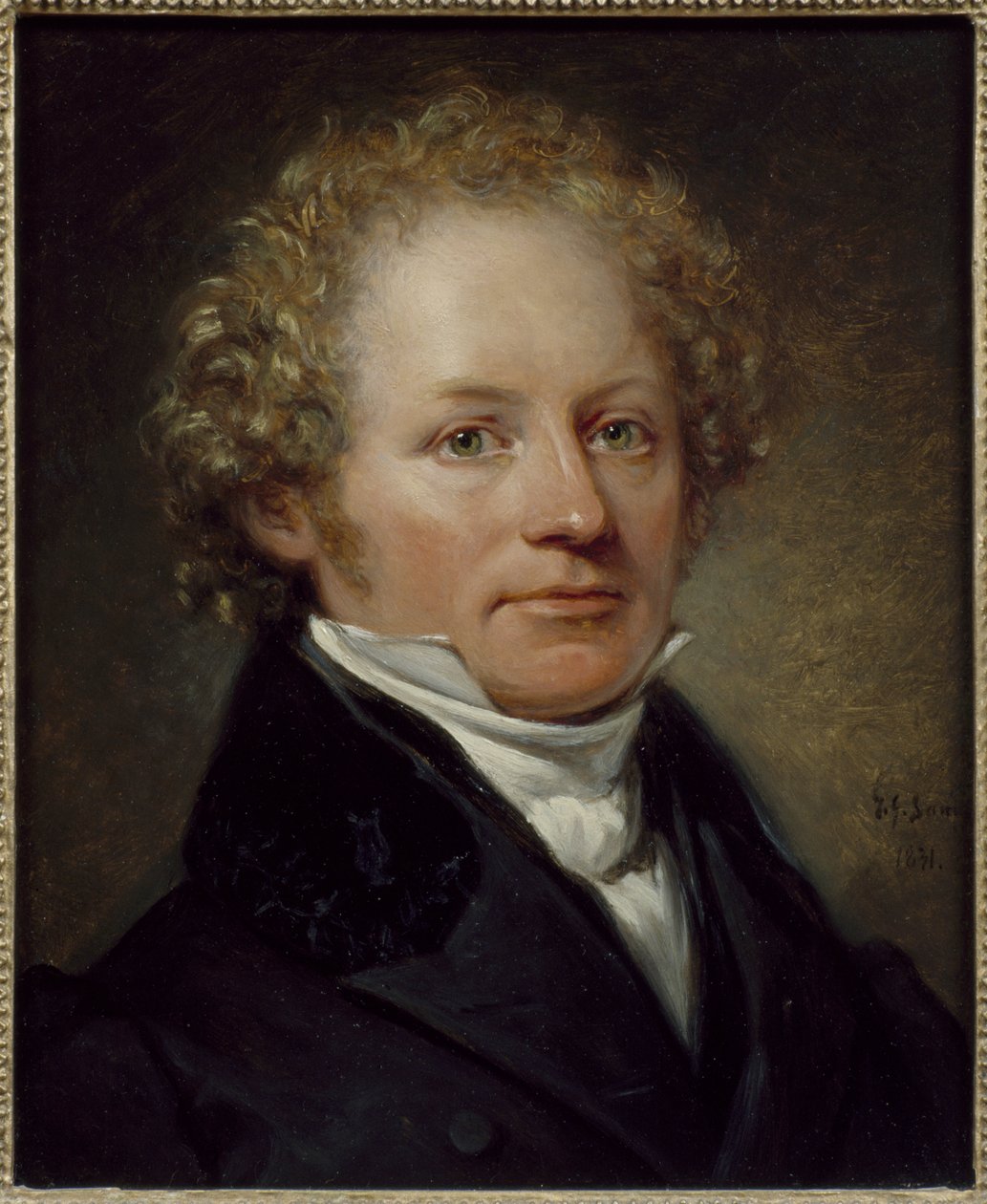 Portrét Per Daniel Amadeus Atterbom (1790-1855), Sandberg, Johan Gustaf (1782-1854). Olej na dřevě od Johan Gustaf Sandberg