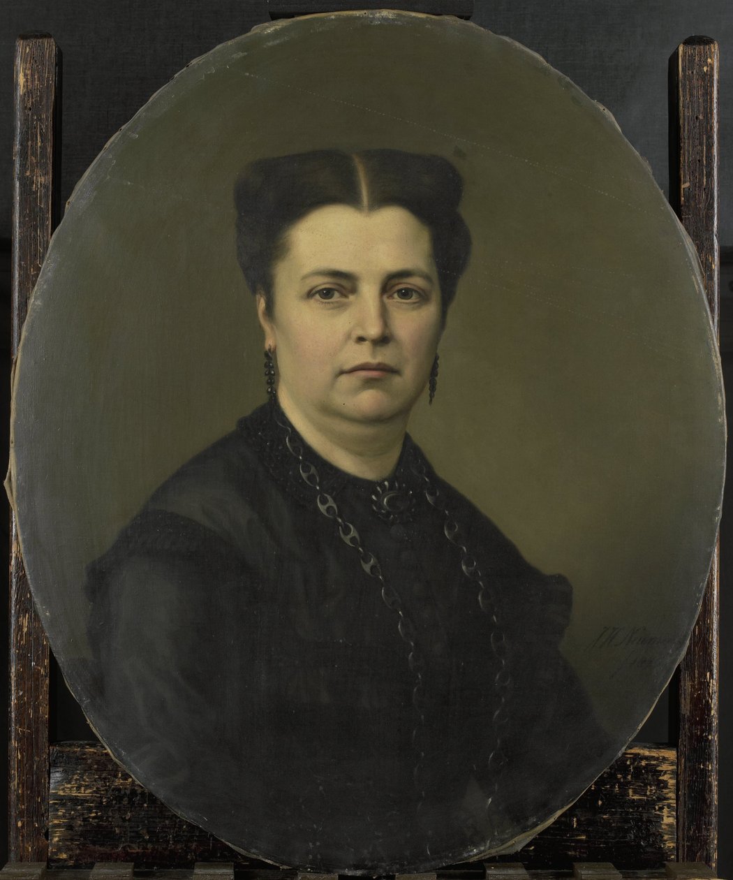 Jeanette Antoinette Pietermaat (1818-70). Manželka Pietera Mijera od Johan Heinrich Neuman (signed by artist)