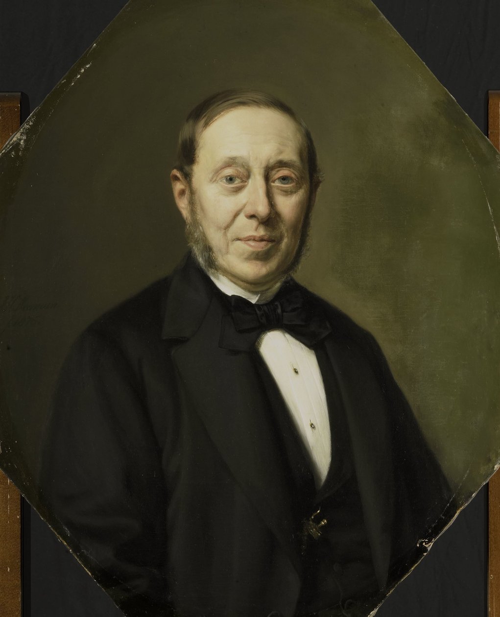 Portrét Johannese Cornelis van Pappelendam (1810-1884). Umělec a obchodník s uměním. Superintendent Van der Hoopova muzea od Johan Heinrich Neuman