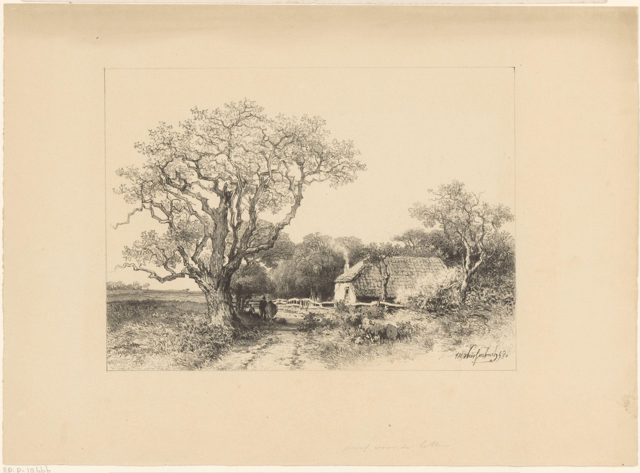 Krajina s farmou od Johan Hendrik Weissenbruch