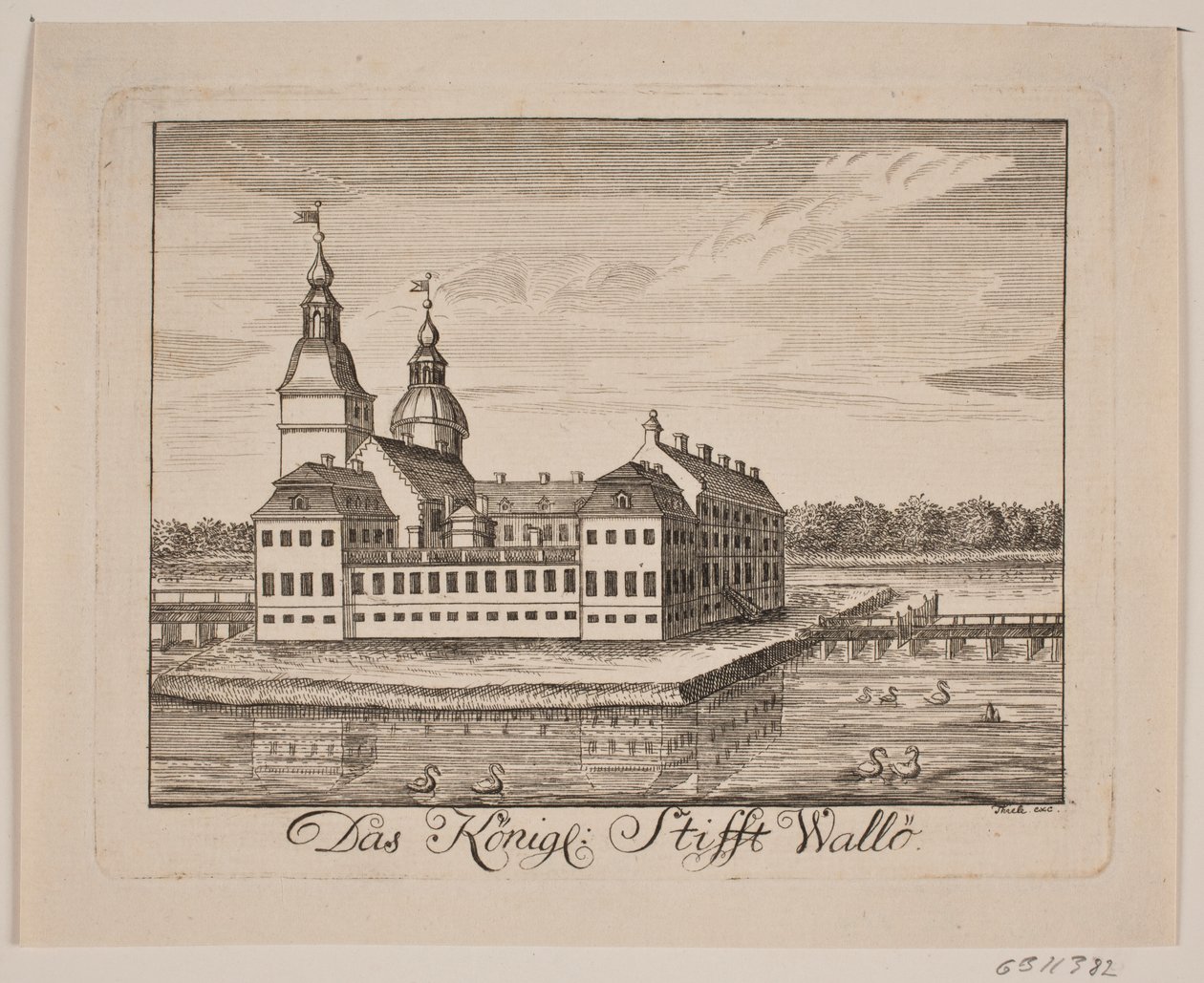 Hrad Vallø od Johan Herman Thiele