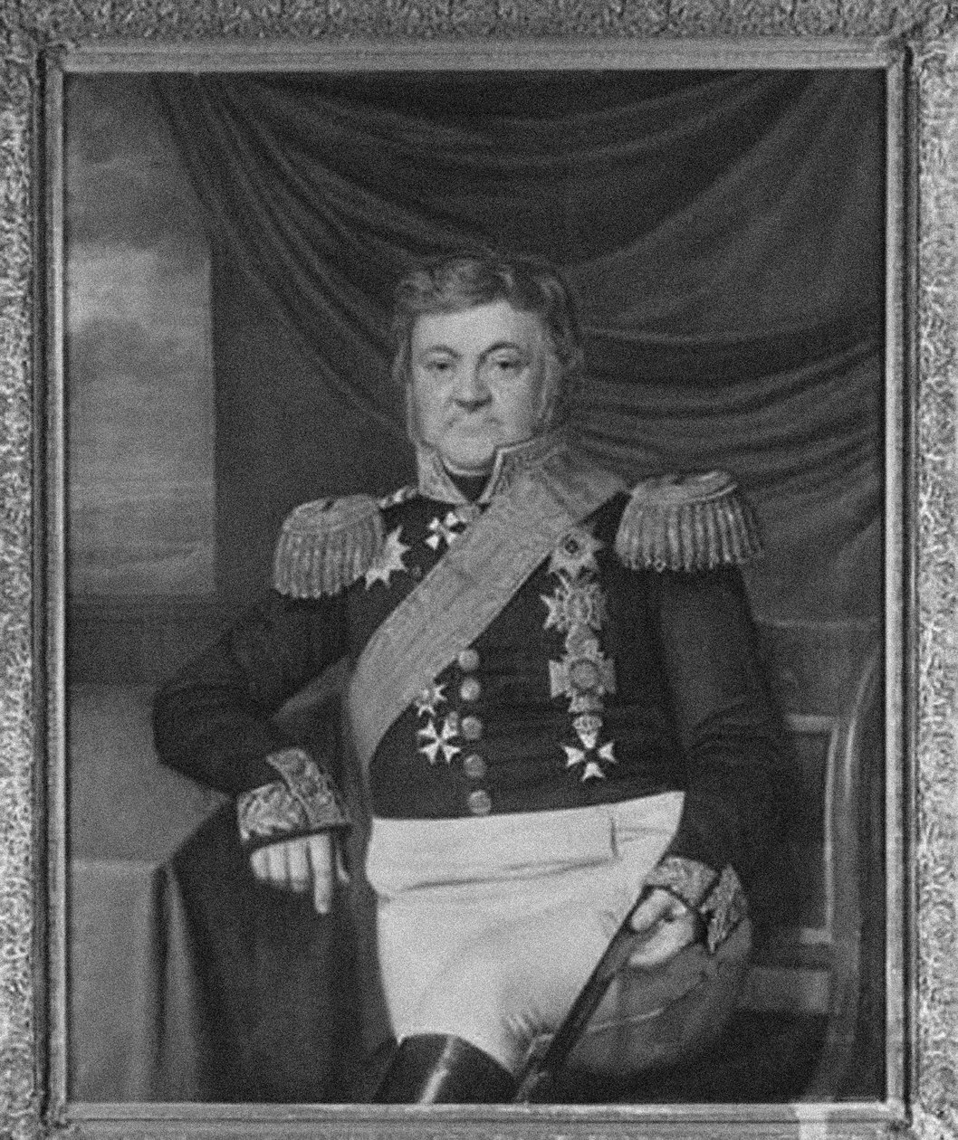 Portrét Lodewijka Sigismund Vincent van Heiden 1773-1850, 30. léta 19. století od Johan Joeke Gabriël van Wicheren