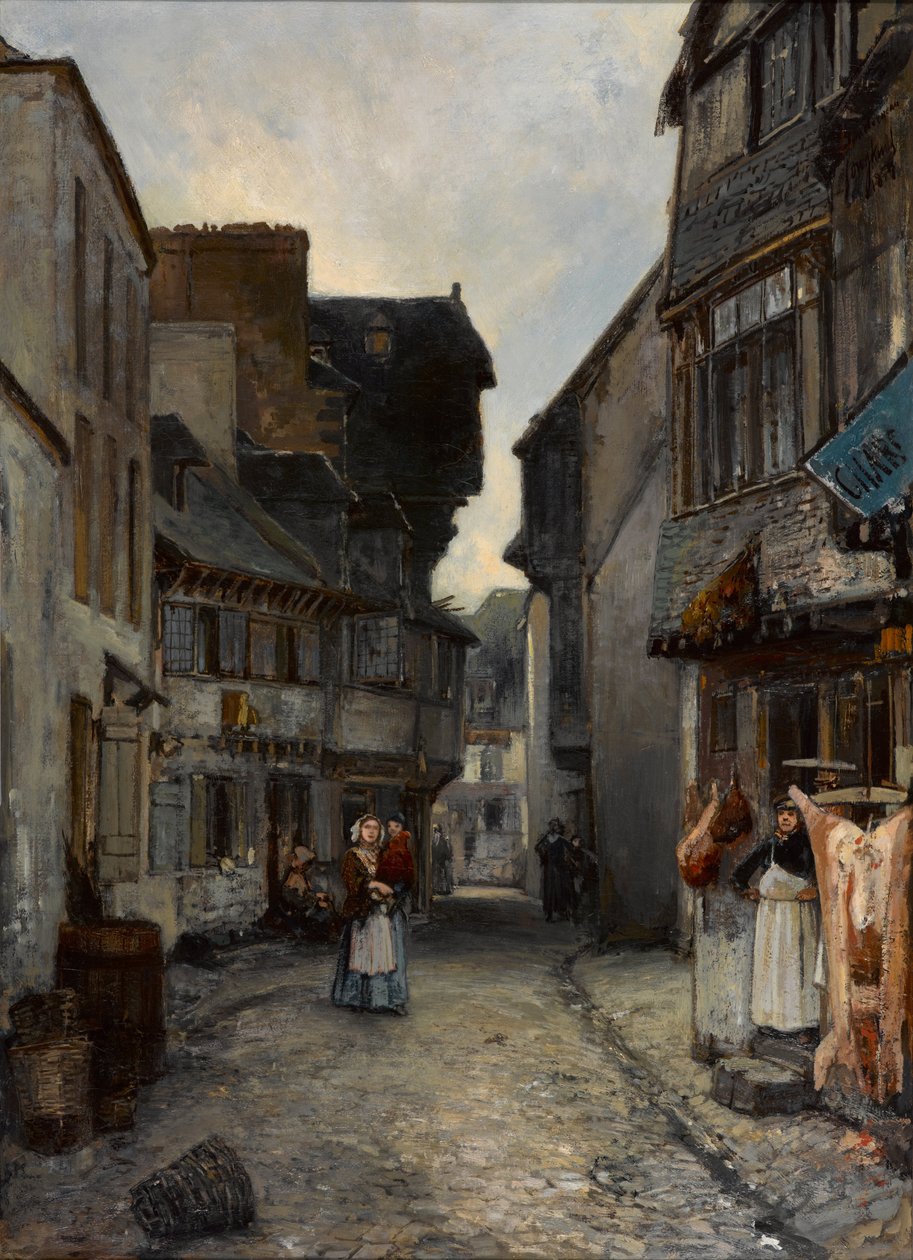 Ulice v Landerneau od Johan Jongkind