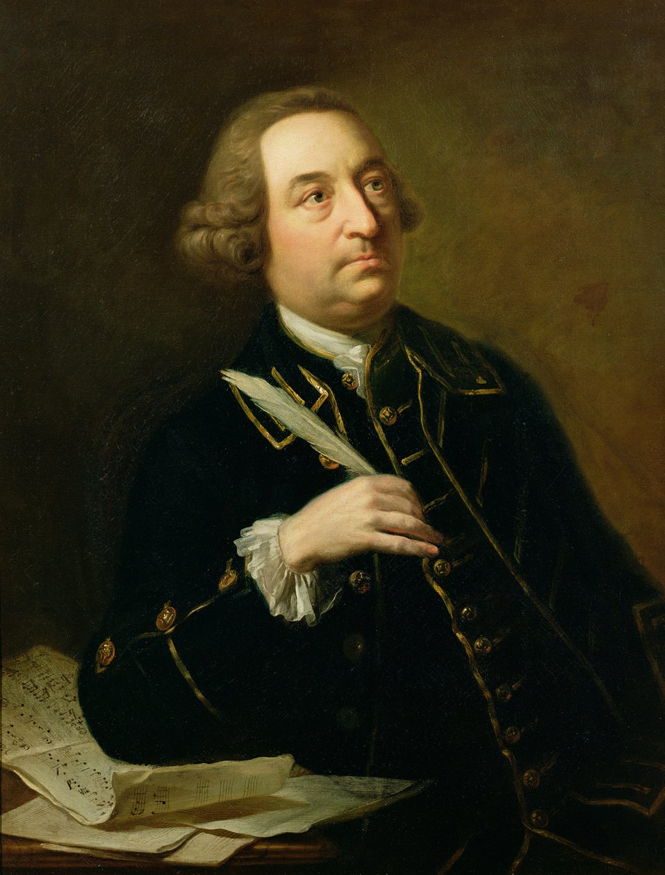 Portrét Johna Christophera Smithe (1712-95), hudebníka a amanuensis z Händel od Johan Joseph Zoffany