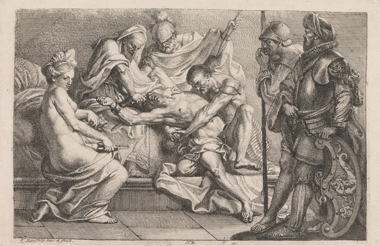 Samson přemožený Pelištejci od Johan Joseph Zoffany