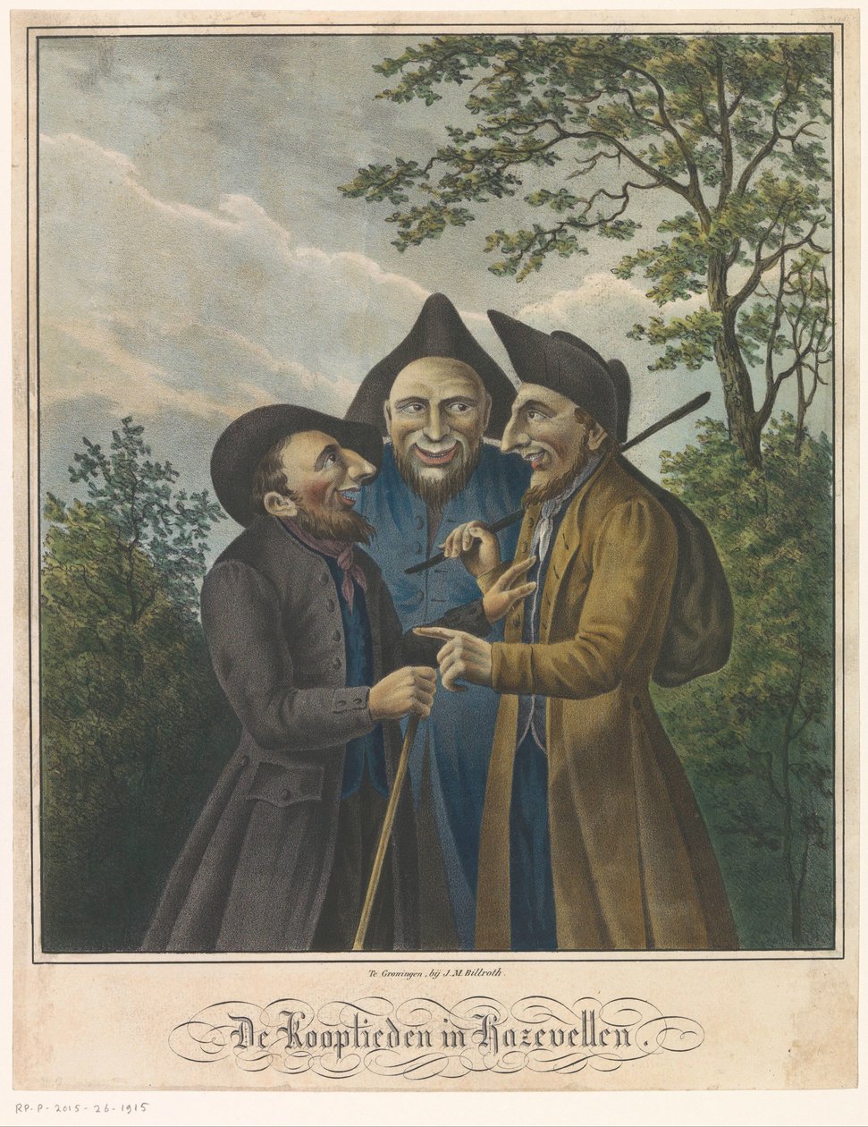 Tři židovští obchodníci The Merchants in Hazels (název na předmětu) od Johan Martin Billroth (possibly)