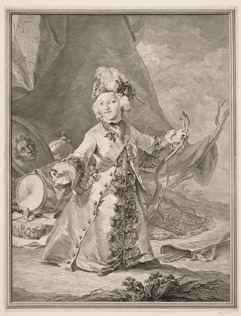 Christian VII jako dítě od Johan Martin Preisler